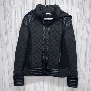 Blanc Noir Quilted Black Jacket